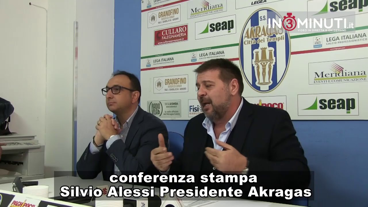 Akragas, Conferenza stampa integrale del presidente Silvio Alessi