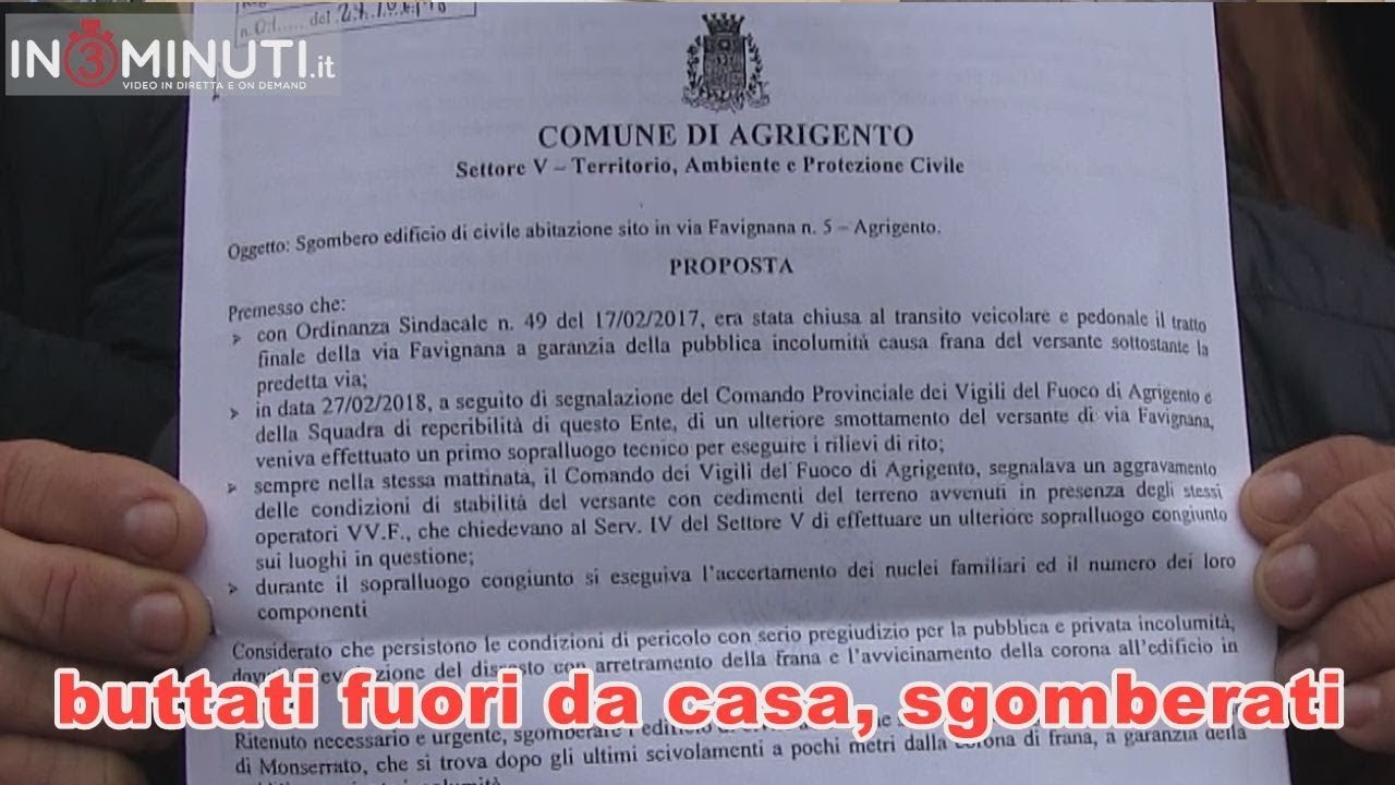 Buttati fuori da casa, SGOMBERATI. “Il comune si mette il ferro dietro la porta” BRAVI! Adesso inizia il gioco dello scaricabarile.