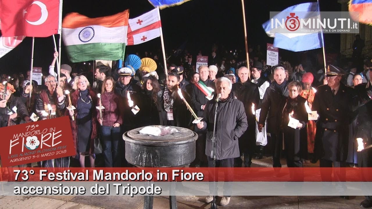 73Mandorlo in Fiore, Tempio della Concordia, accensione tripode. Integrale