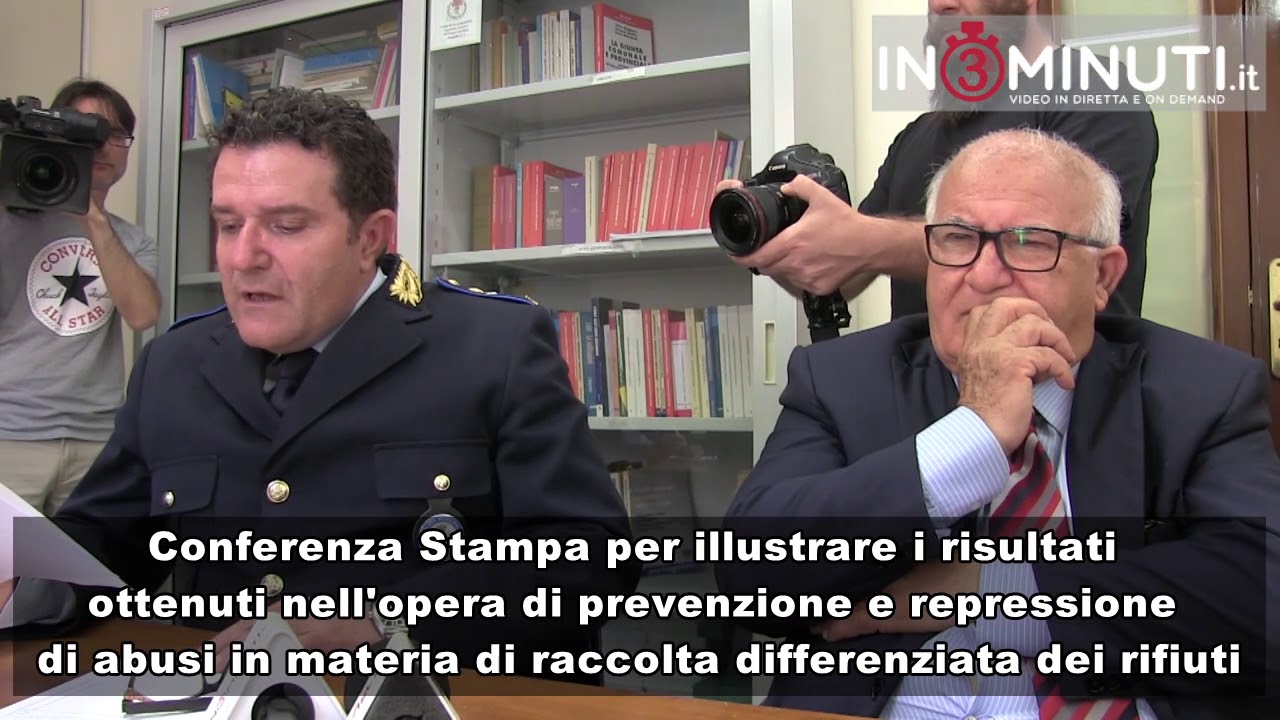 Differenziata: 10 maggio, conferenza stampa, l’intervento del comandante VVUU Gaetano Di Giovanni.