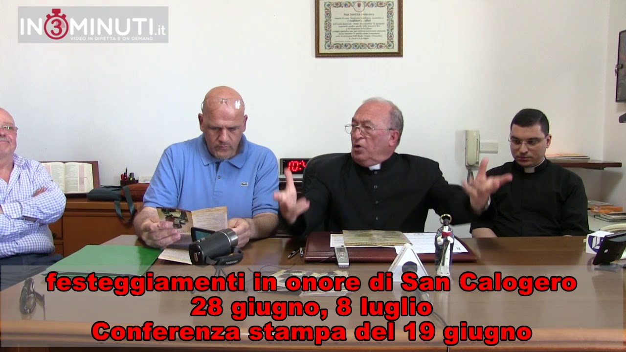 Si è svolta ieri, 19 giugno 2018, nella sagrestia del Santuario di San Calogero di Agrigento, la conferenza stampa di presentazione della festa di San Calogero. I festeggiamenti inizieranno il 28 giugno e si concluderanno l’8 luglio.