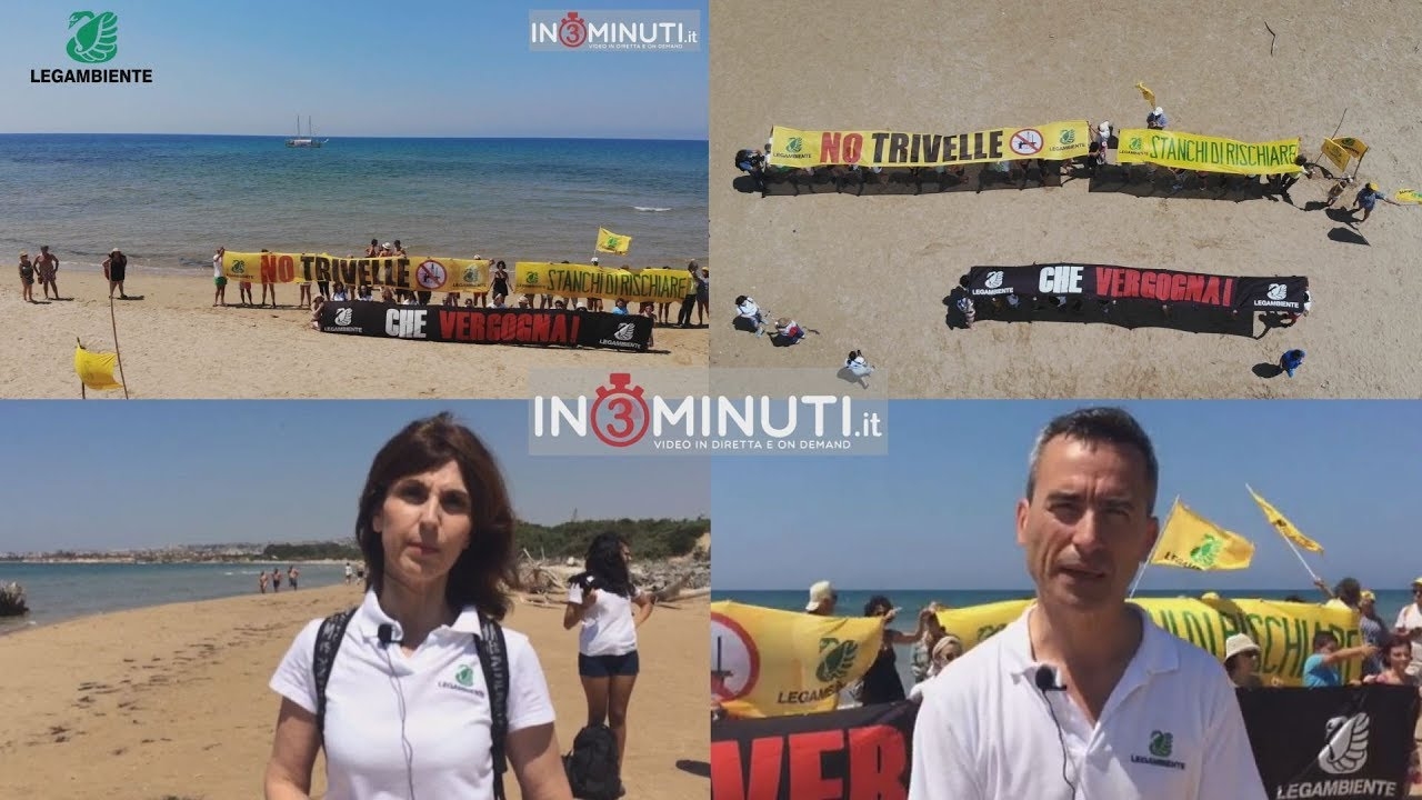 Fiume IRMINIO: sversamento petrolio da un pozzo ENI, BLITZ di Legambiente, VIDEO