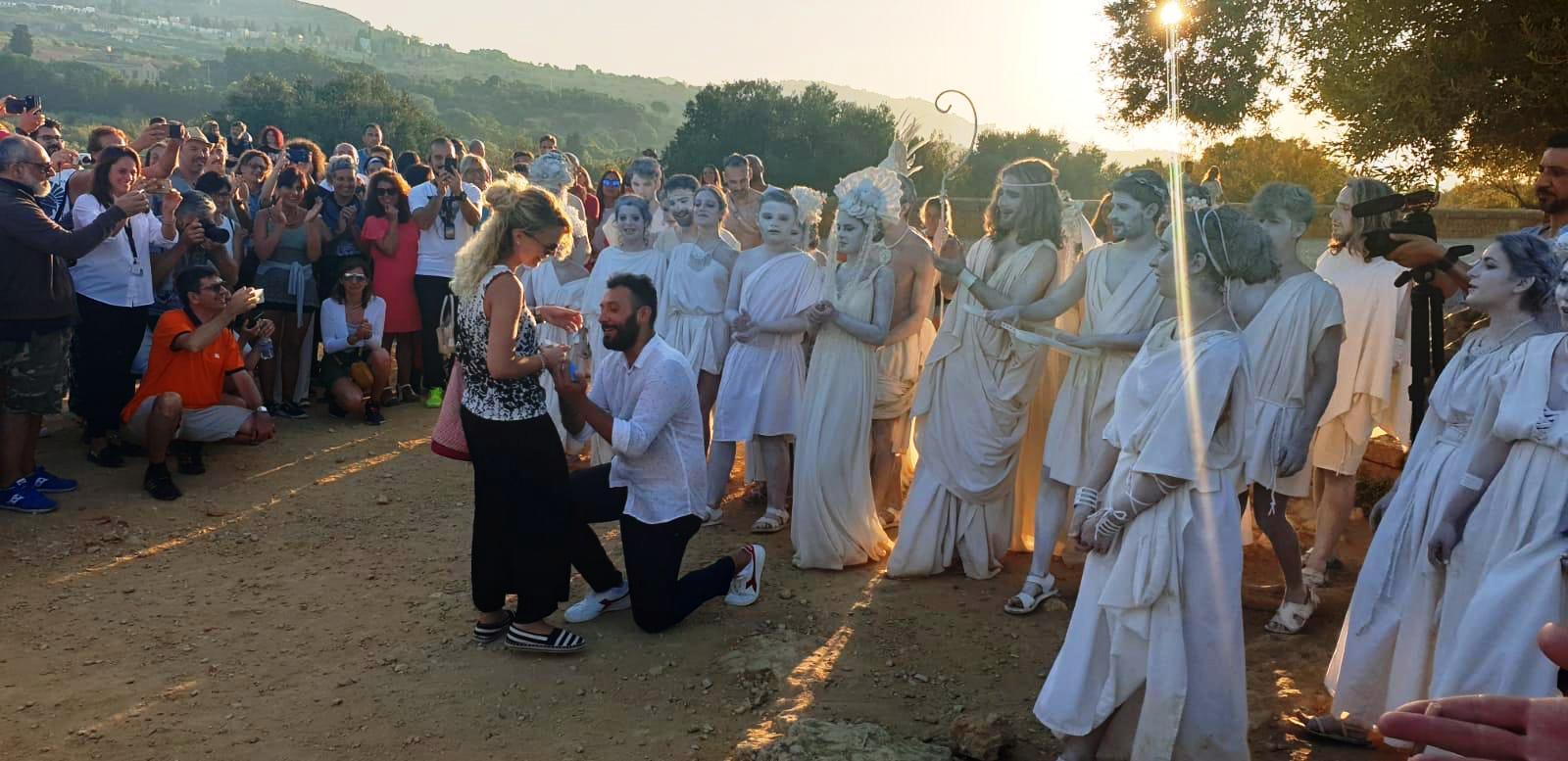 Proposta di matrimonio all’alba nella Valle dei Templi