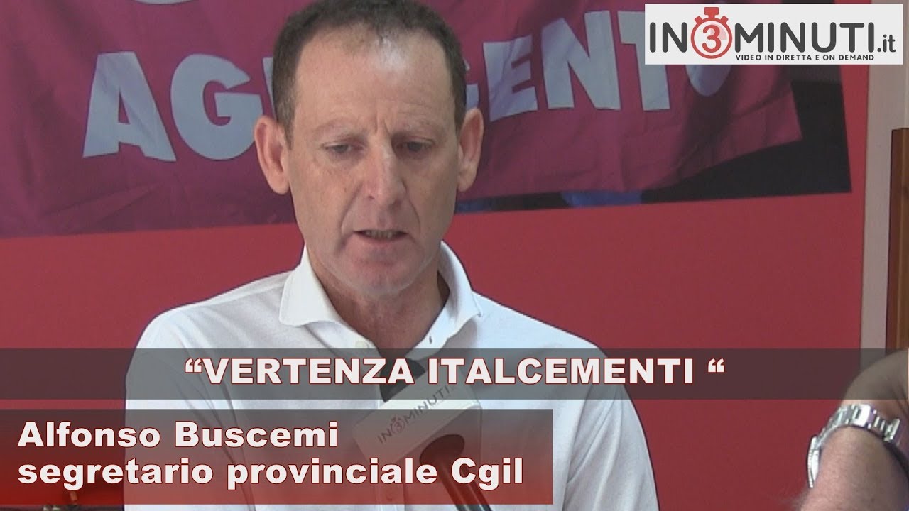 Vertenza ITALCEMENTI, preoccupazioni e polemiche, ascoltiamo Alfonso Buscemi, segretario provinciale Cgil 📹VIDEO